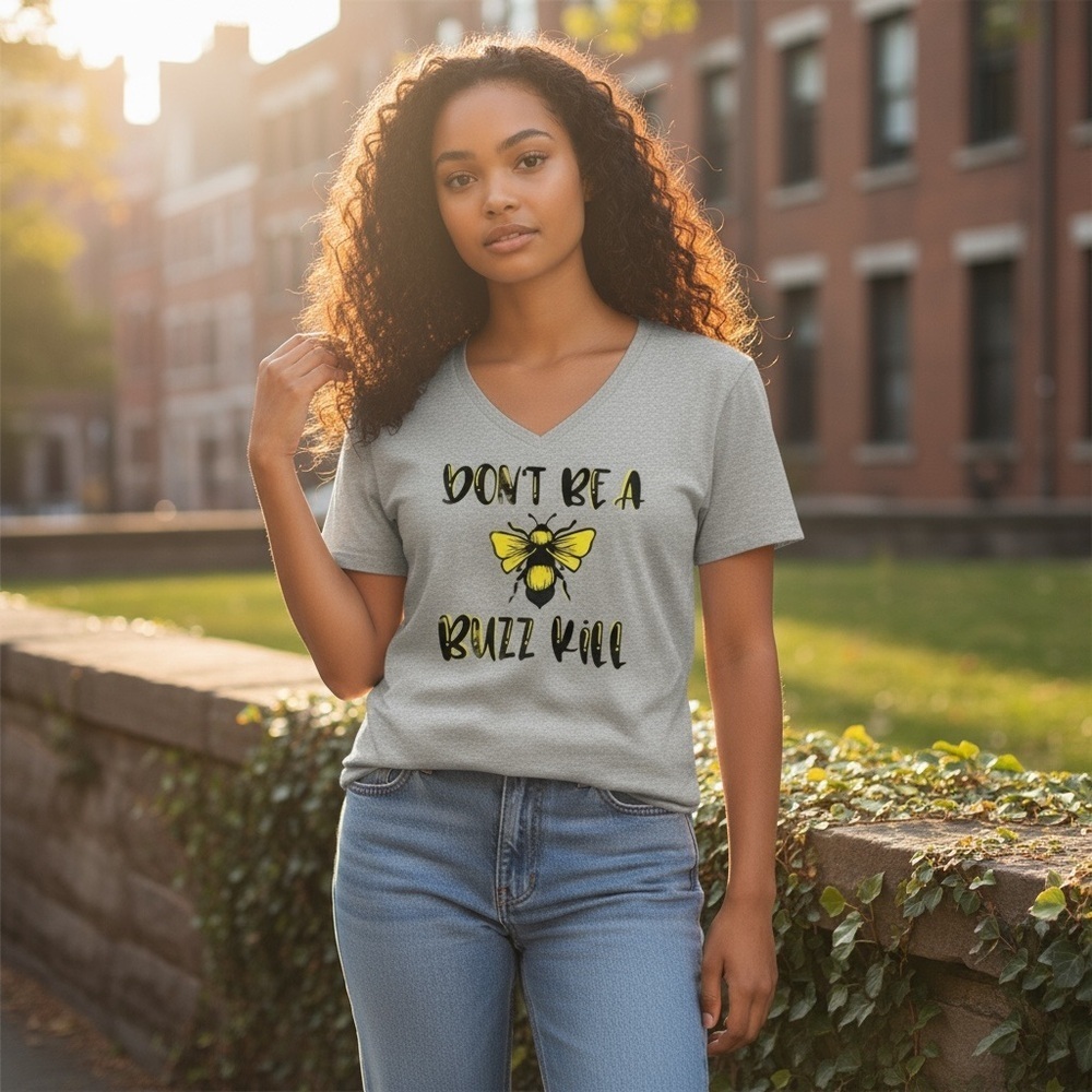 NWT Handmade Don’t Be A Buzz Kill V Neck Tee